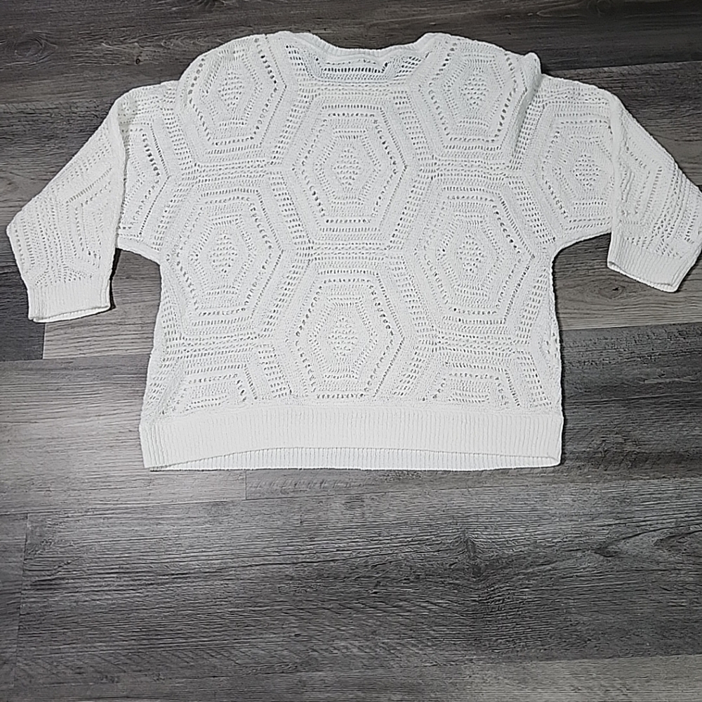 J Jill Windsor Sweater White Size XS Petite - Picture 3 of 7